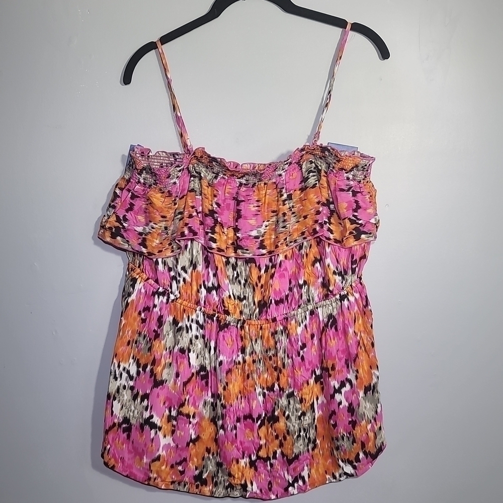 ELLE Y2K Floral Flowy Spaghetti Strap Top